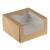 Коробка для торта 18х18 см, h 10 см, С ОКНОМ, картон Крафт или белая (120) Арт. КТ 100 с окном_0