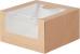 Коробка для торта 18х18 см, h 10 см, С ОКНОМ, картон Крафт или белая (120) Арт. КТ 100 с окном_1