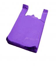 Пакет майка ПНД 330+130х555, 30 мкм, фиолетовая с перфорацией, 1*100 (2000)