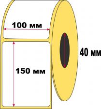 Термоэтикетка 100*150 мм, 1*4 (300) ЭКО (32) без печати НТ,  Арт. 3957