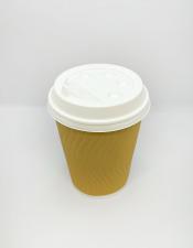 Крышка d 90 мм, ПП, для стаканов, HLS белая с выбором напитка (кнопки: Кофе, Чай, Капучино и Латте), 1*100 (1000 шт./ 10 уп. в кор.)