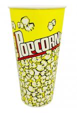 Стакан бумажный Попкорн,  24 oz, жёлтый (750 мл), 1*50 (20 уп/кор)