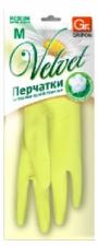 Перчатки латексные с хлопковым напылением ромашка "GRIFON" р-р L, 1пара/уп. (36 уп/кор.) Арт. 303-112