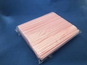 Соломка d  8 мм, L 240 мм, в полоску MILK,, 1*250 шт (23 уп/кор)
