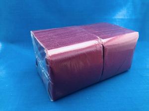 Салфетки 400 л, бордо, 1-сл. 24х24см, 18 уп/кор, У