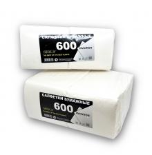 Салфетки 600 л, белые, "BBA" 1-сл. 24х24см, 12 уп/мешок