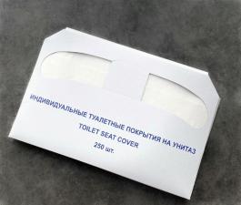 Покрытия бум. на унитаз, 250 шт/уп., 1/2 сложение (10 уп/кор.) - для всех держателей для покрытий 1/2 сложения