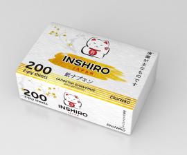 Салфетки 200 л, 2-сл. INSHIRO, EcoNeko (мягкая пачка) 1*10 (16 уп/кор) EN429 Арт. 20790