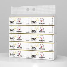 Салфетки 200 л, 2-сл. INSHIRO, EcoNeko (мягкая пачка) 1*10 (16 уп/кор) EN429 Арт. 20790