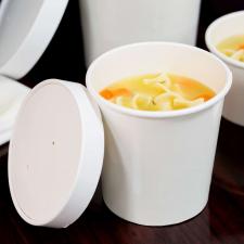 ECO SOUP 16W (d-75 h 100 мм) 445мл, Белая, ДНО 1*25+ КРЫШКА 1*25 (250)