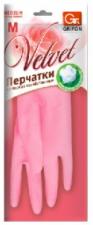 Перчатки латексные с хлопковым напылением роза "GRIFON" р-р S, 1пара/уп (36 уп/кор.) Арт. 303-410